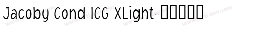 Jacoby Cond ICG XLight字体转换